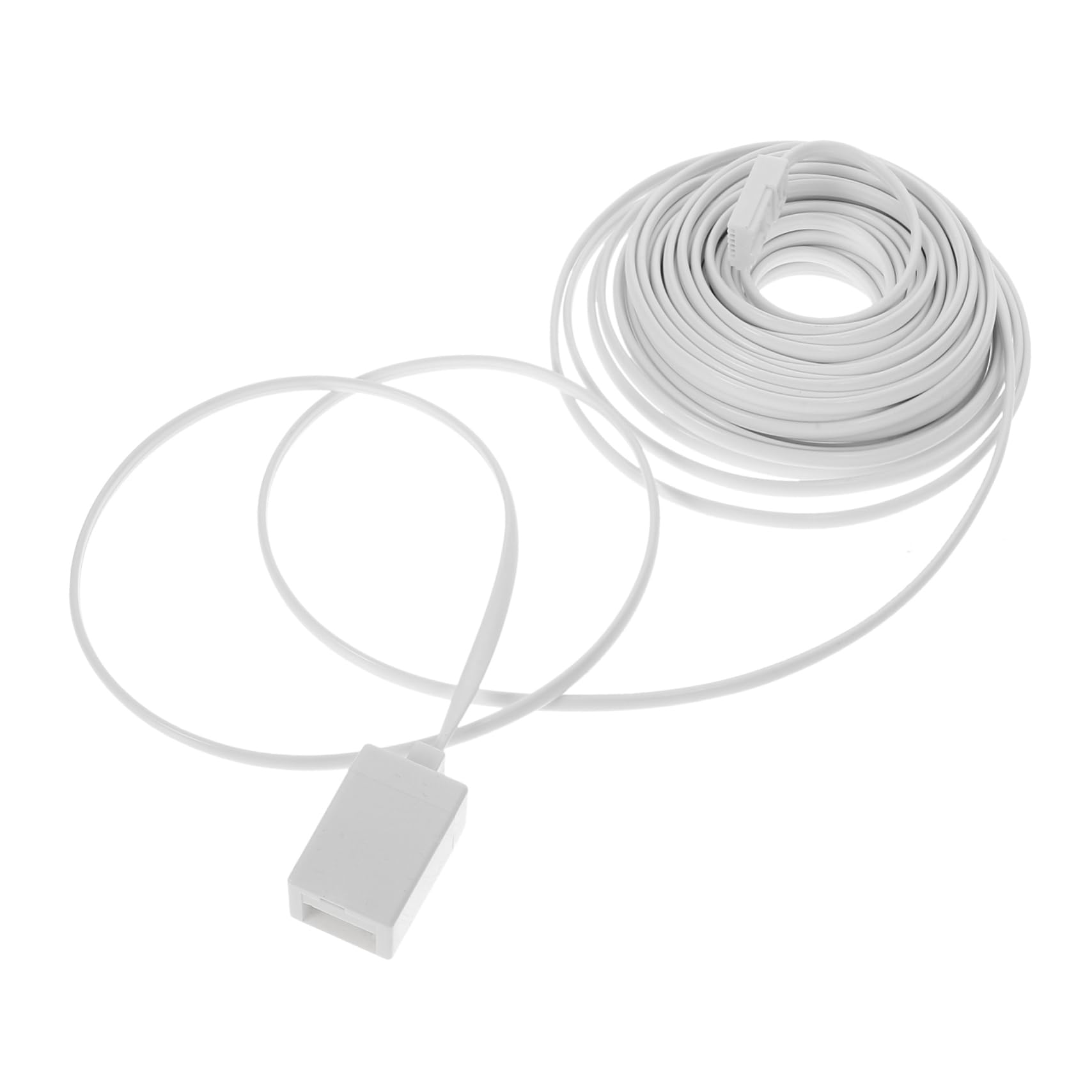 HOMSFOU 5-Pack British Telephone Cord - 10ft Phone Cable for Landlines, Extension Cord with PVC Coating, White - Perfect for Home, Office, and Retro Phone Setups