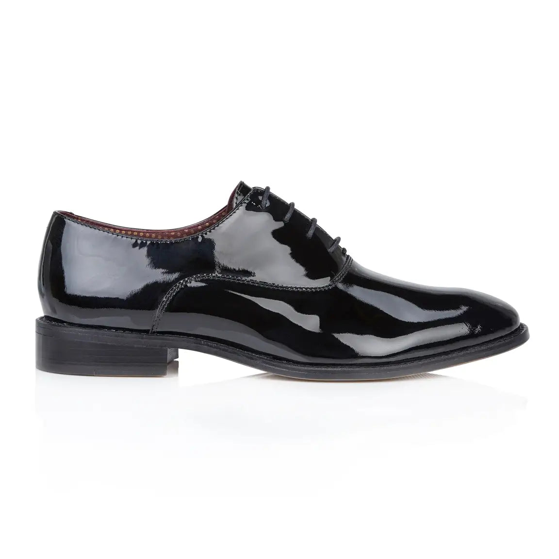 Stylish London Brogues Albert Black Patent Leather Shoes for Men - Perfect for Formal Events, Office Wear & Special Occasions