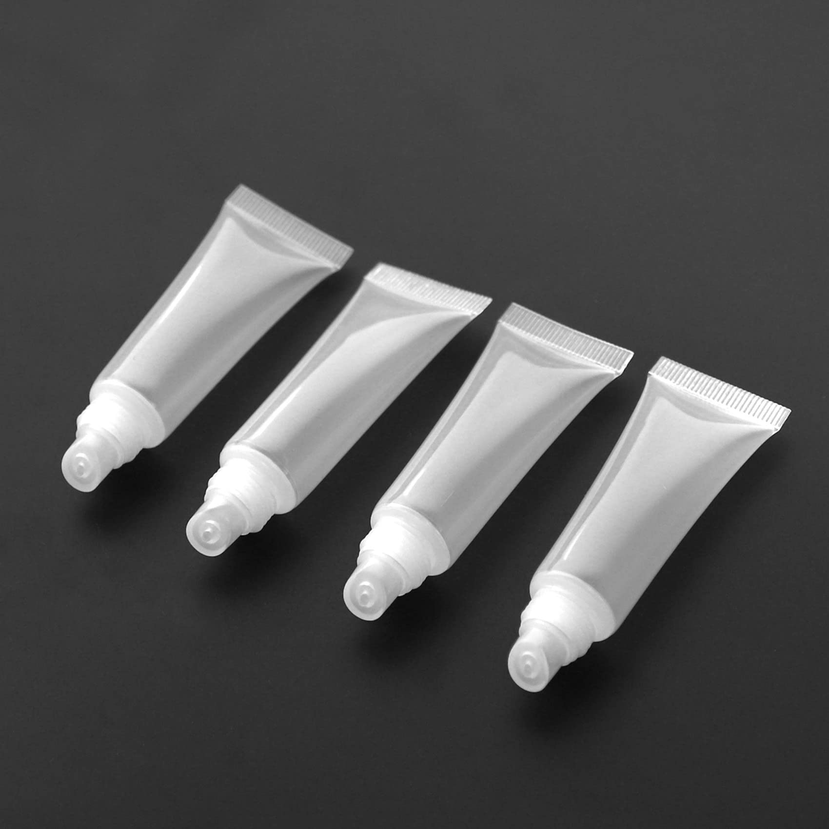 YUMIN 200 Pack 10ml Empty Lip Gloss Tubes - Refillable Soft Squeeze Lotion Containers for DIY Cosmetics, Travel Size | Perfect for Lip Balm, Essential Oils & Skincare Products On-The-Go