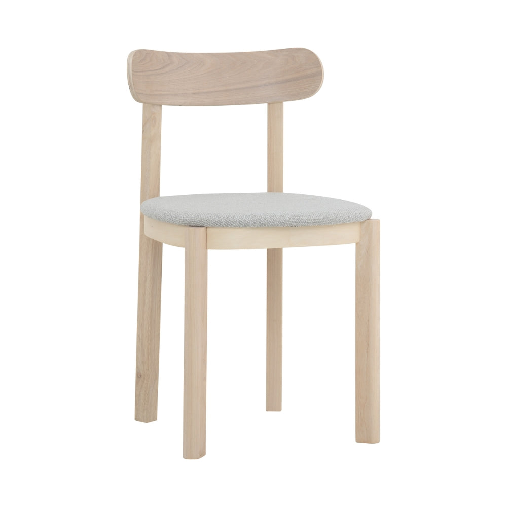 LOWEN Modern Dining Chair - Light Grey Upholstered Seat - Comfortable & Stylish for Kitchen, Dining Room, or Breakfast Nook