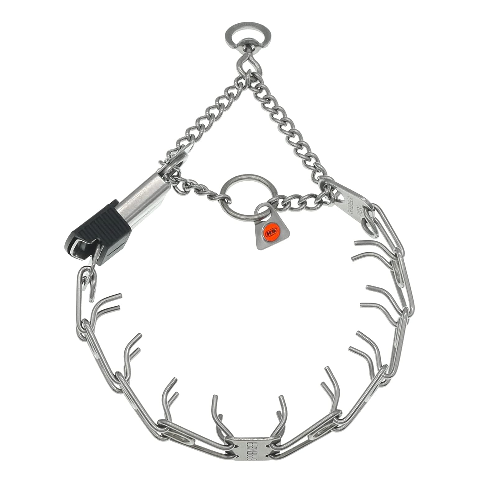 Herm Sprenger Stainless Steel Dog Training Collar with Quick-Release ClicLock Buckle - Adjustable for Small, Medium & Large Dogs (16in x 2.25mm) | Durable German-Made Pet Accessory for Daily Walks, Obedience Training & Outdoor Adventures