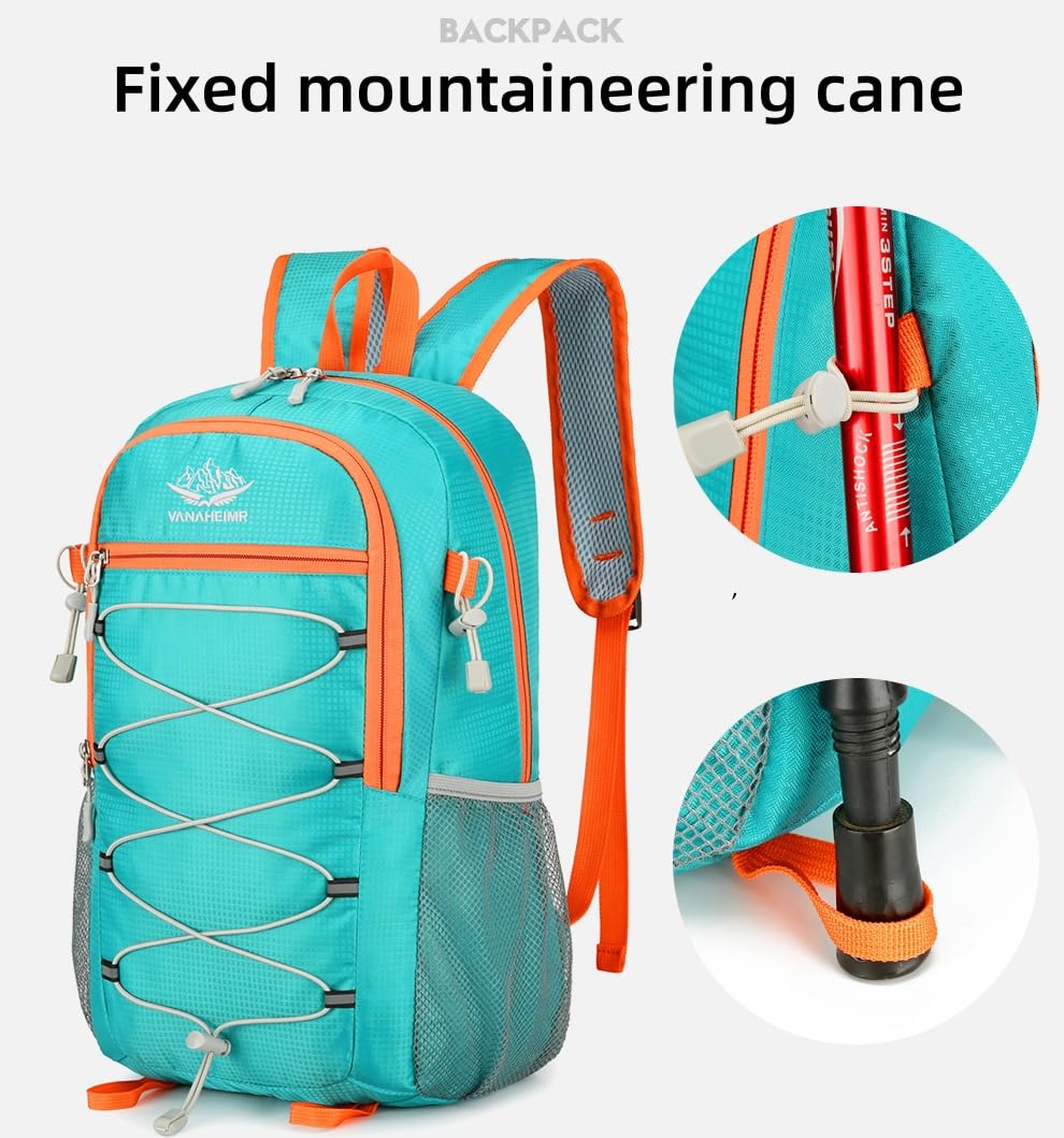 Lightweight Foldable Hiking Backpack for Camping & Travel (Black) - Perfect for Outdoor Adventures