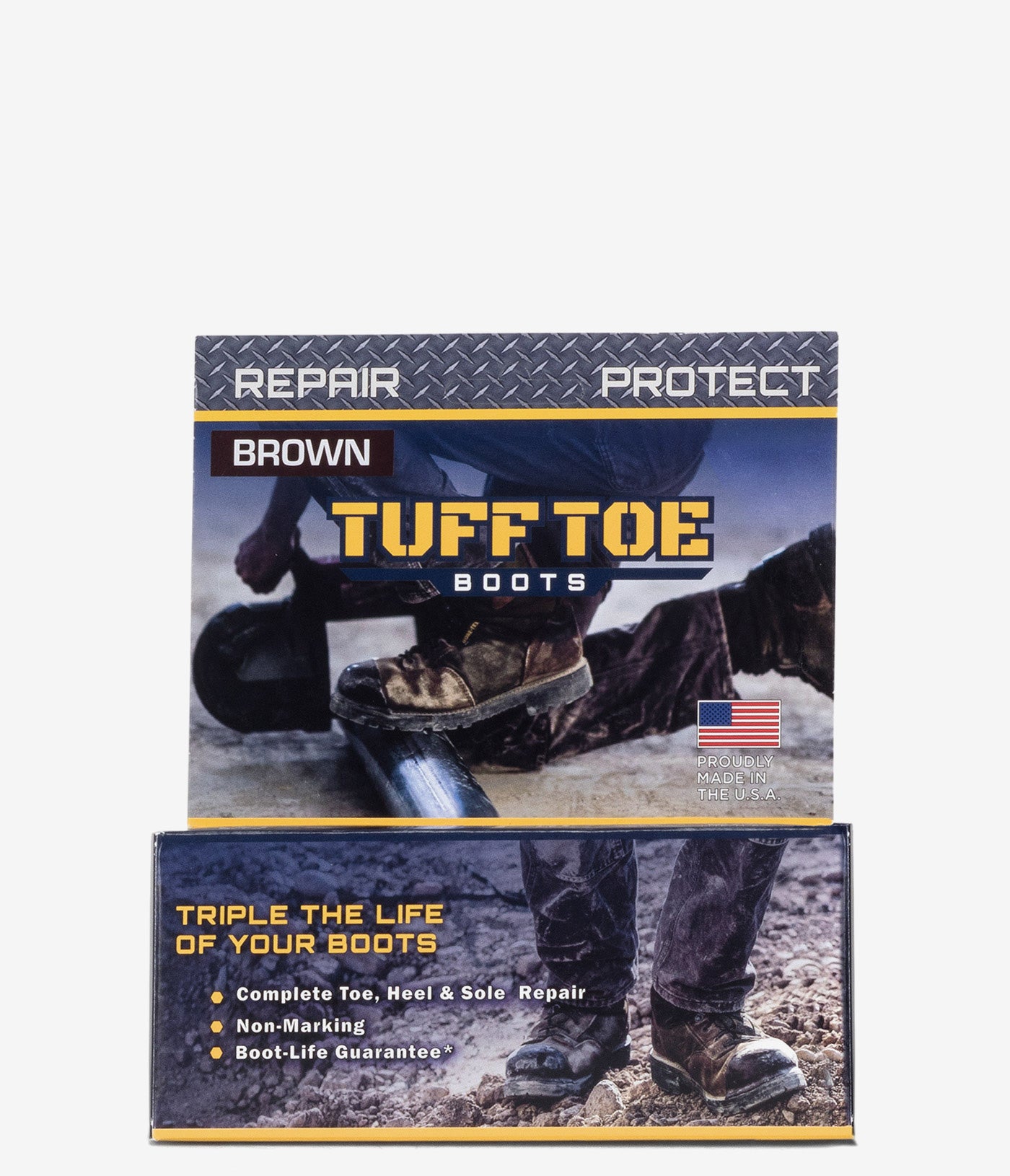 Tuff Toe Original Formula - Heavy Duty Work Boot Toe Protection & Repair Kit for Construction, Hiking & Outdoor Work - Durable Shoe Guard for Safety & Longevity