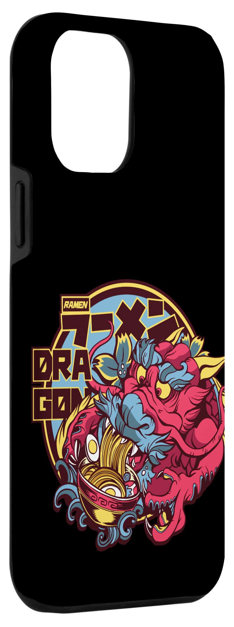 iPhone 12 Pro Max Case - Chinese Dragon Design Ramen Noodle Egg Bowl Phone Cover | Protective Slim Fit Shockproof Case for Men Women | Perfect Gift for Anime Lovers, Foodies & Tech Enthusiasts