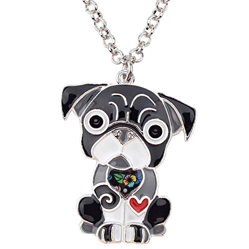 Enamel Pug Black B
