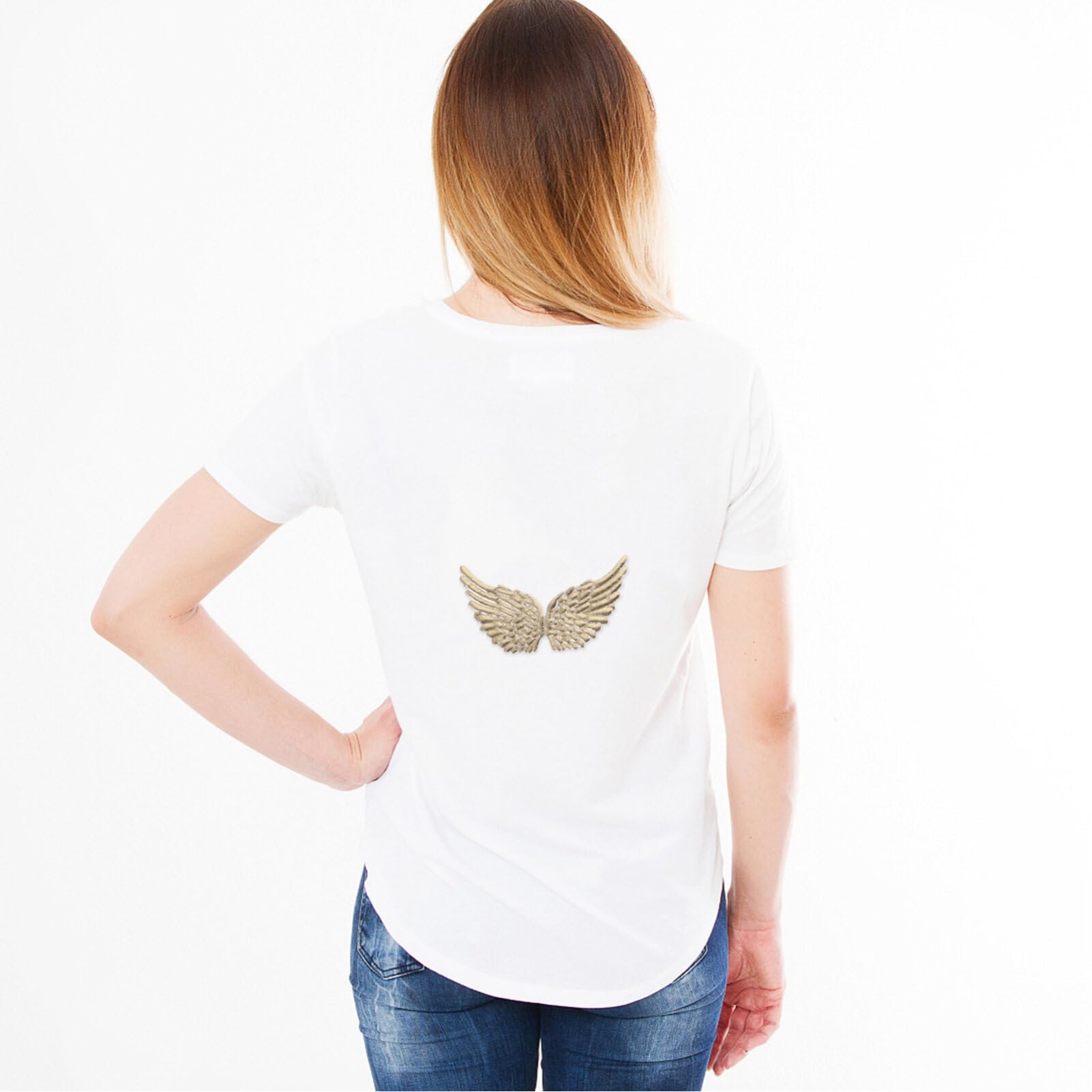 12Pcs Mini Angel Wing Applique Patches - DIY Sew On Fabric Wings for Costumes, Backpacks, Embroidery & Needlework - Perfect for Halloween, Cosplay & Clothing Repair