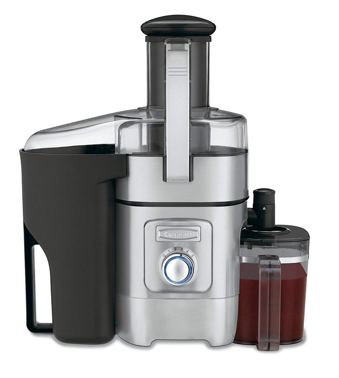 Cuisinart CJE-1000P1 Die-Cast Juice Extractor - Powerful Cold Press Juicer for Fruits & Vegetables (Lemons, Oranges, Carrots, Celery) - Silver/Black (15.35