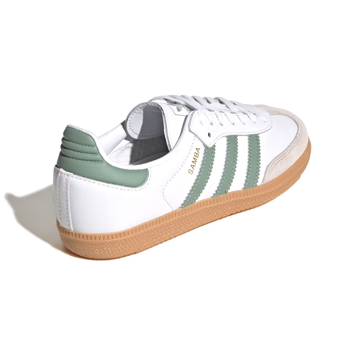Kids Samba OG Sneakers - Cloud White Silver Green | Comfortable Athletic Shoes for Boys & Girls | Perfect for School, Sports & Casual Wear