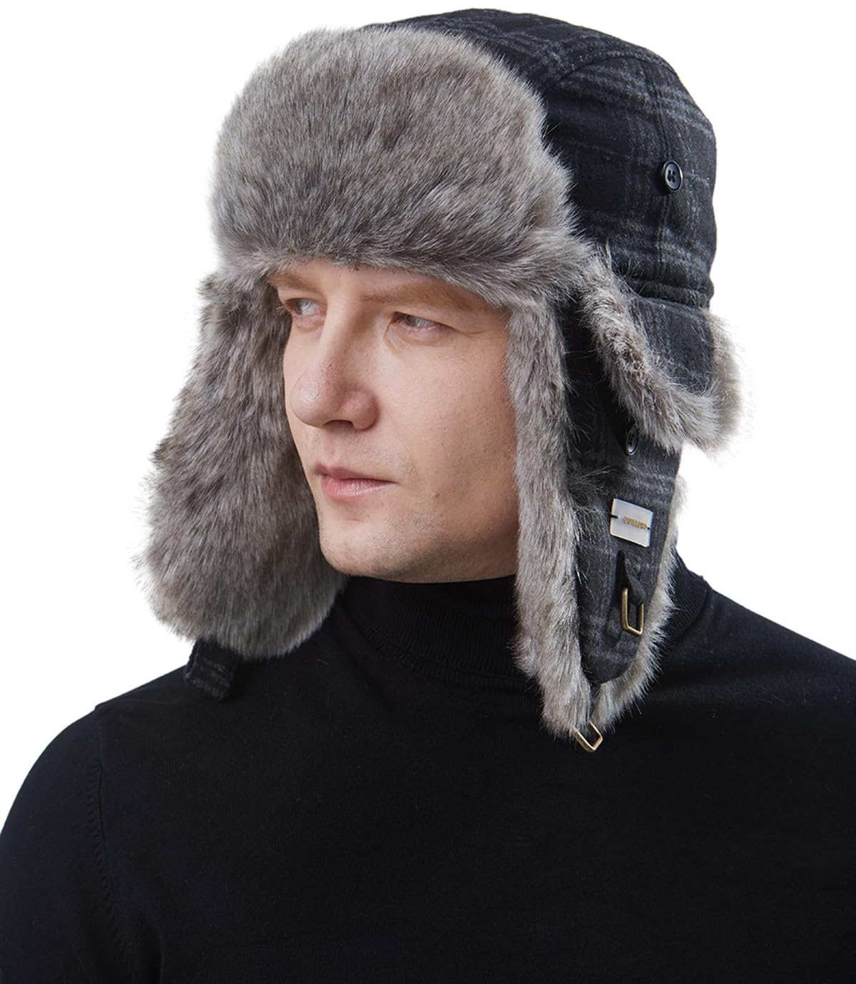 Men's & Women's Winter Trapper Hat - Wool Russian Ushanka Aviator Style for Skiing, Hunting & Cycling - Warm Cold-Proof Winter Hat for Outdoor Activities & Extreme Weather