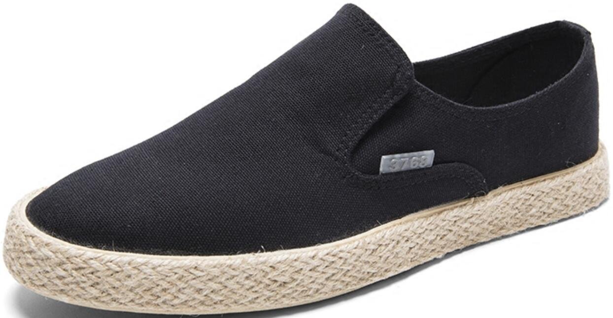SATUKI Men's Canvas Loafers - Lightweight Casual Slip-On Sneakers for Walking, Travel & Everyday Wear