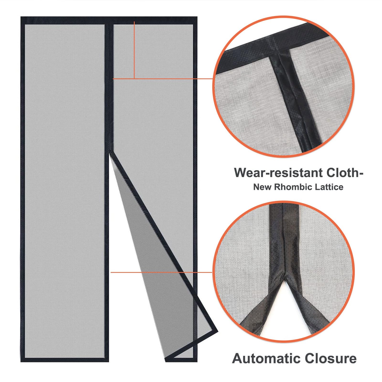**Fiberglass Magnetic Screen Door 57