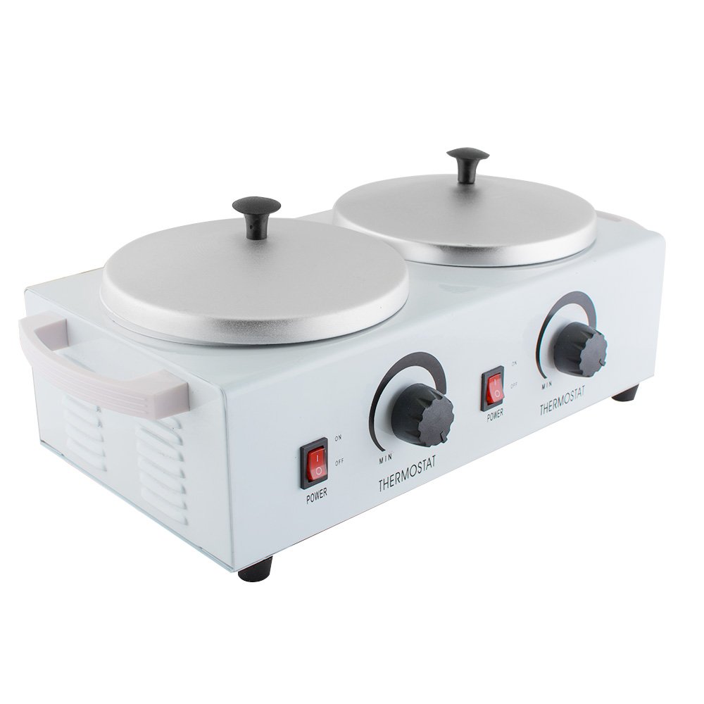110V Professional Double Wax Warmer - Electric Heater for Facial & Body Waxing - Adjustable Temperature SPA Machine - Fast Heating & Easy to Use - Perfect for Home Salons, Spas & Beauty Clinics (USA)