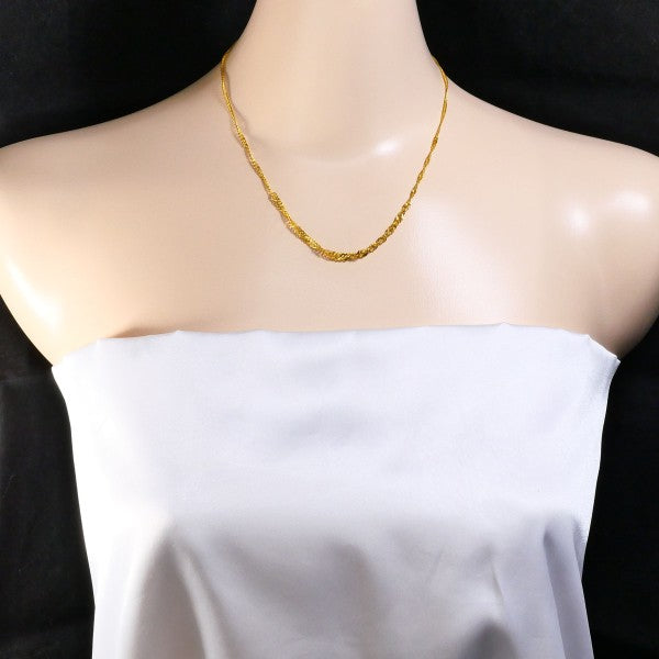 24K Yellow Gold Necklace for Women - Elegant 18 Inch Solid Gold Chain Jewelry - Perfect for Weddings, Anniversaries & Special Occasions