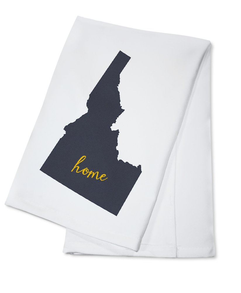 Idaho Home State Gray on White 100% Cotton Tea Towel - Decorative Hand Towel for Kitchen, Bathroom & Home Decor | Perfect for Dish Drying, Gift Giving & Farmhouse Style Decor