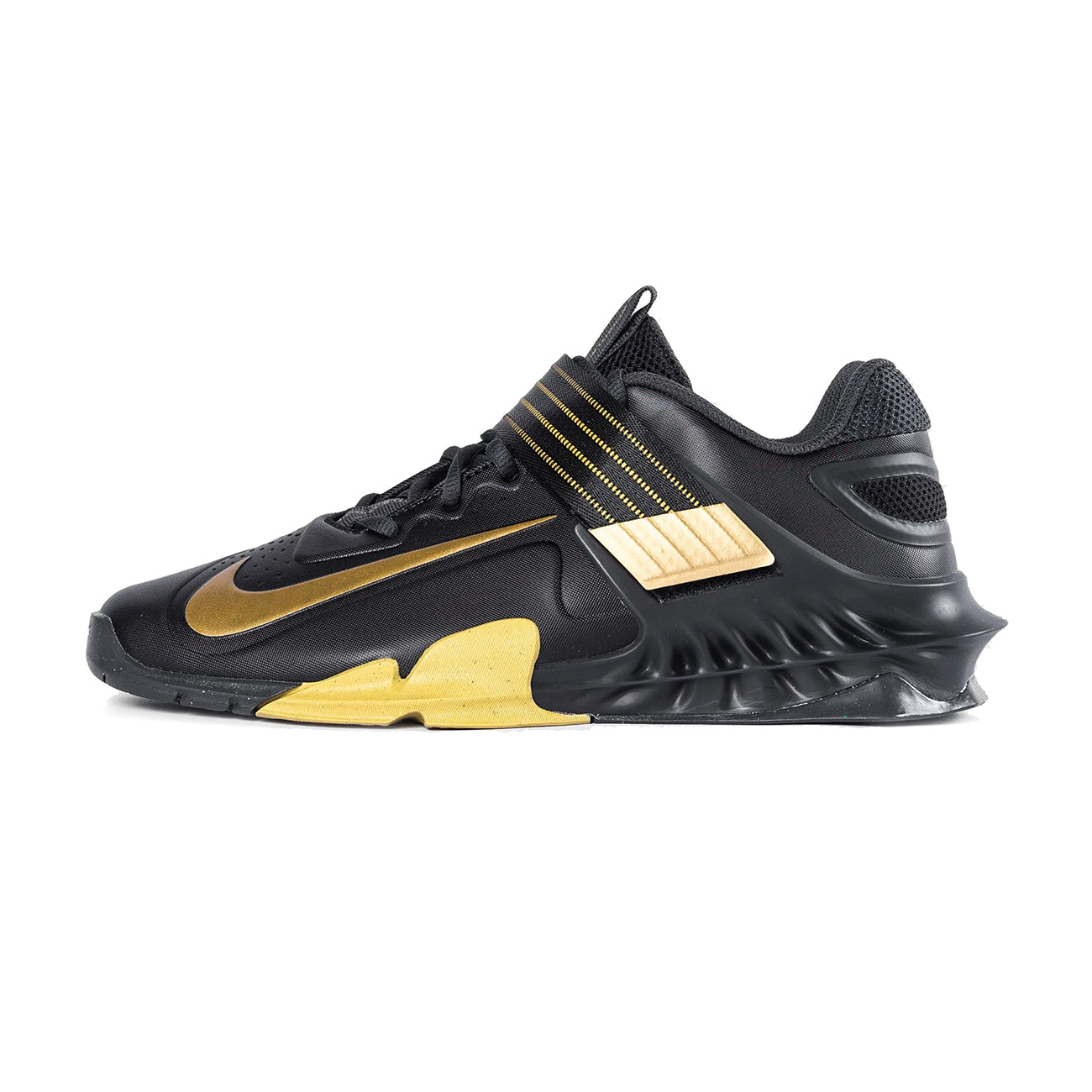 Nike Savaleos Sneakers for Men - Black & Metallic Gold Running Shoes for Gym, Training & Casual Wear