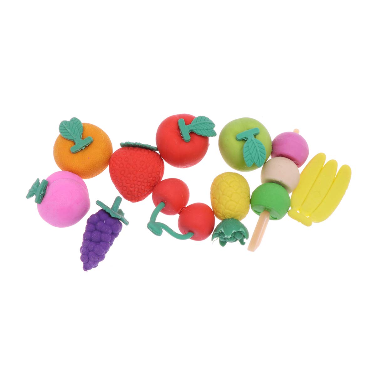 NUOBESTY 10-Pack Fruit Shaped Pencil Erasers - Cute Cartoon Novelty Rubber Erasers for Kids, Students & Children - Fun School Supplies & Creative Learning Toys - Perfect for Classroom, Homework & Art Projects
