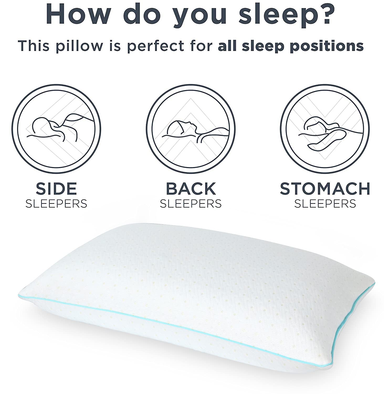 Cool Gel Memory Foam Pillow for Neck Pain Relief - Adjustable & Breathable for Better Sleep