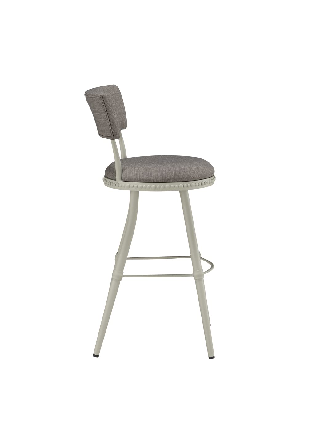 Boraam Benton Adjustable Bar Stool - Light Gray/Beige Finish - Perfect for Kitchen Islands, Breakfast Nooks & Home Bars