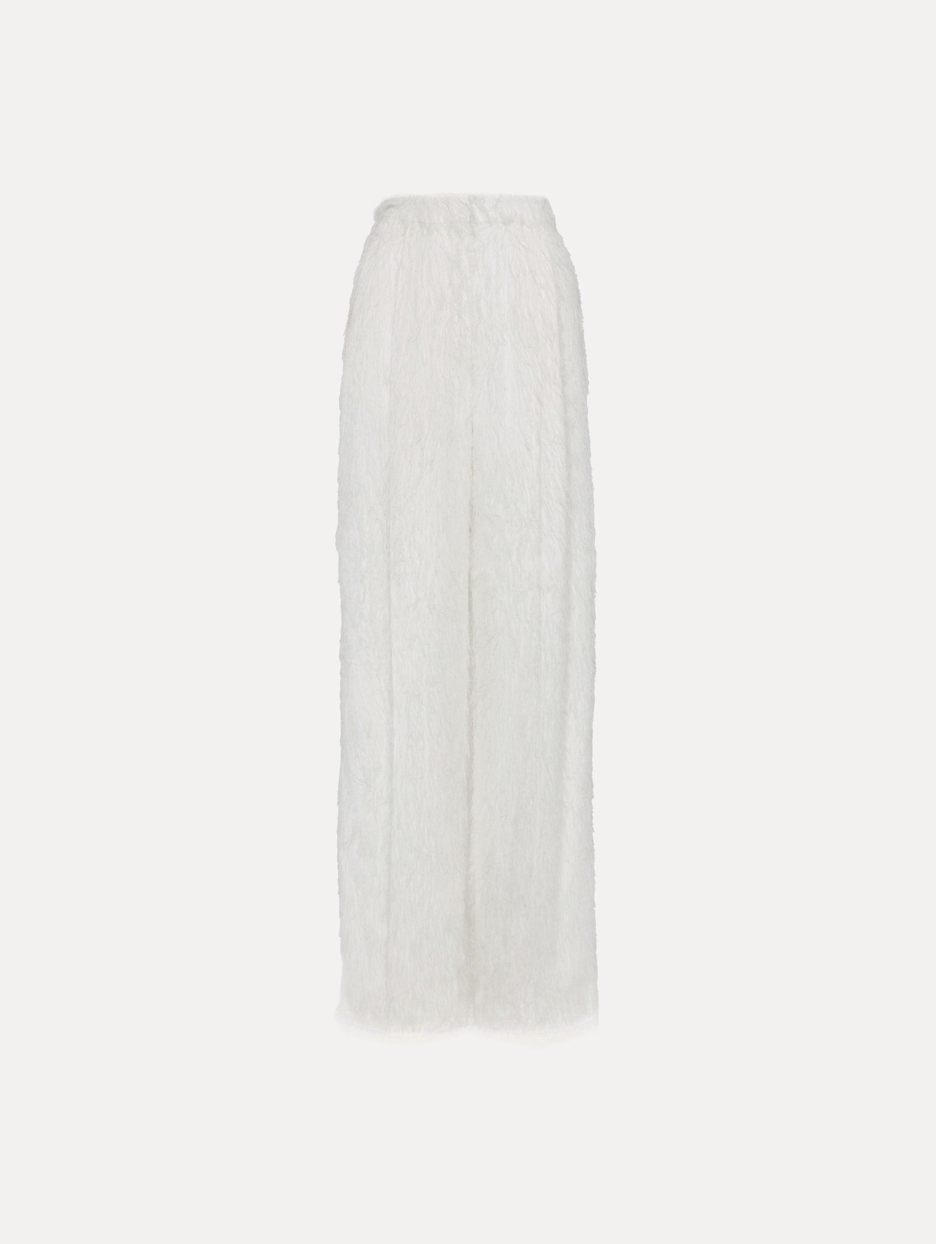 Stylish Fringe Fil Coupé Wide Leg Pants for Women - Boho Chic High Waisted Palazzo Trousers for Casual Outings & Festivals