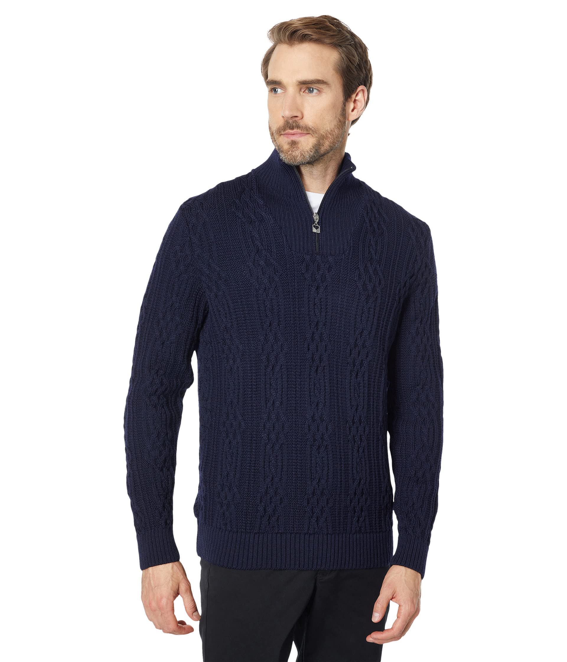 Dale of Norway Hoven Men's 100% Lightweight Wool Cable-Knit Sweater - Warm Winter Pullover for Men - Perfect for Skiing, Hiking & Casual Wear