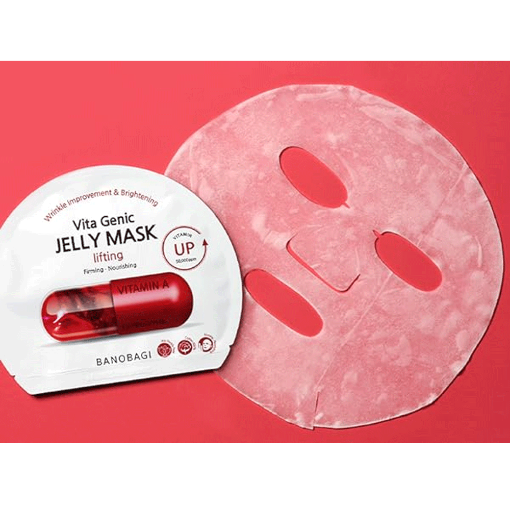 BANOBAGI Vita Genic Jelly Mask - Lifting & Firming Face Mask, 30g x 10 Sheets | Korean Skincare for Anti-Aging & Hydration | Perfect for Spa Night & Self-Care Routine