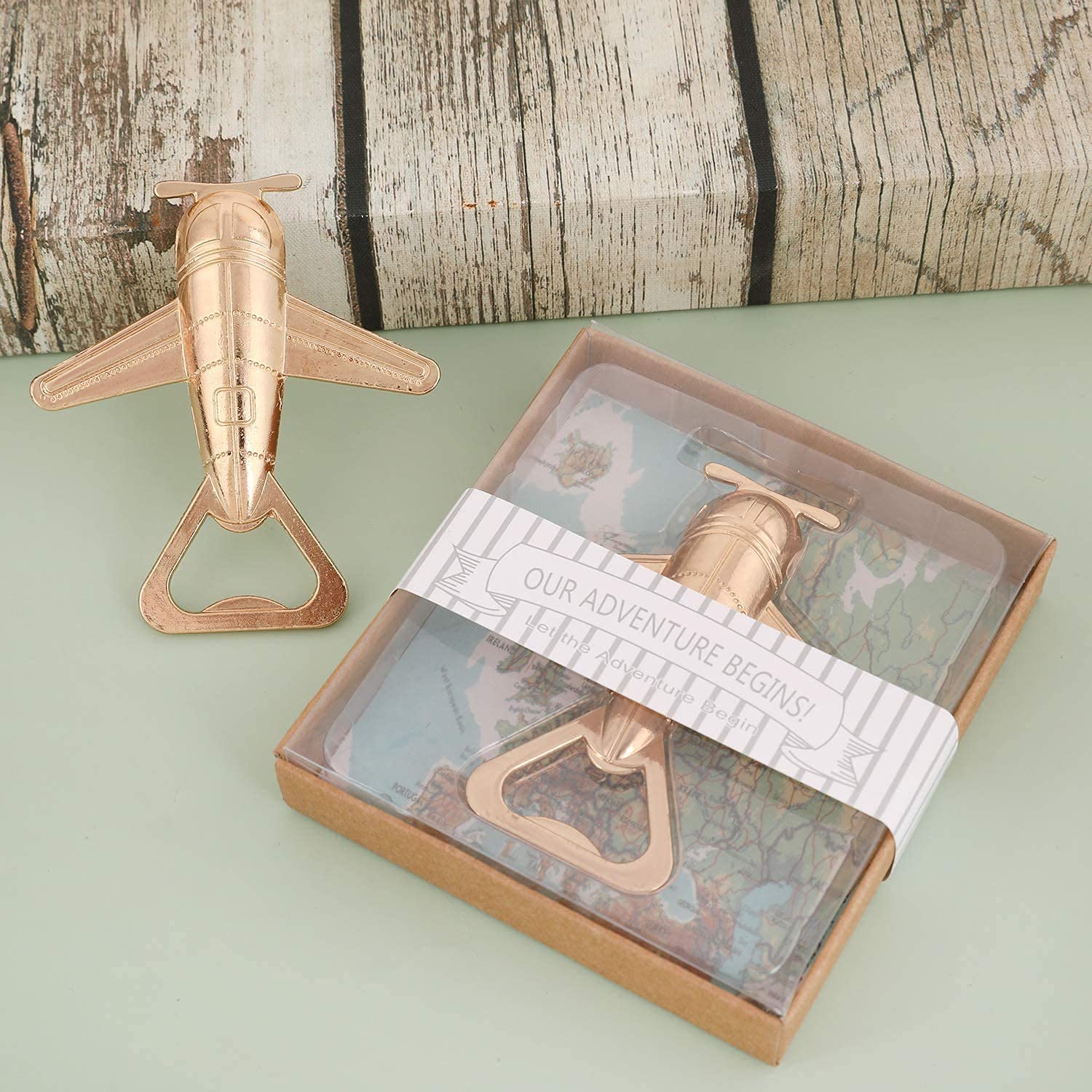 12-Piece Airplane Bottle Opener Set - Elegant Wedding Favors & Baby Shower Gifts with Premium Packaging - Perfect for Travel-Themed Parties, Bridal Showers & Guest Souvenirs - Great for Home Bars, BBQ Gatherings & Outdoor Events