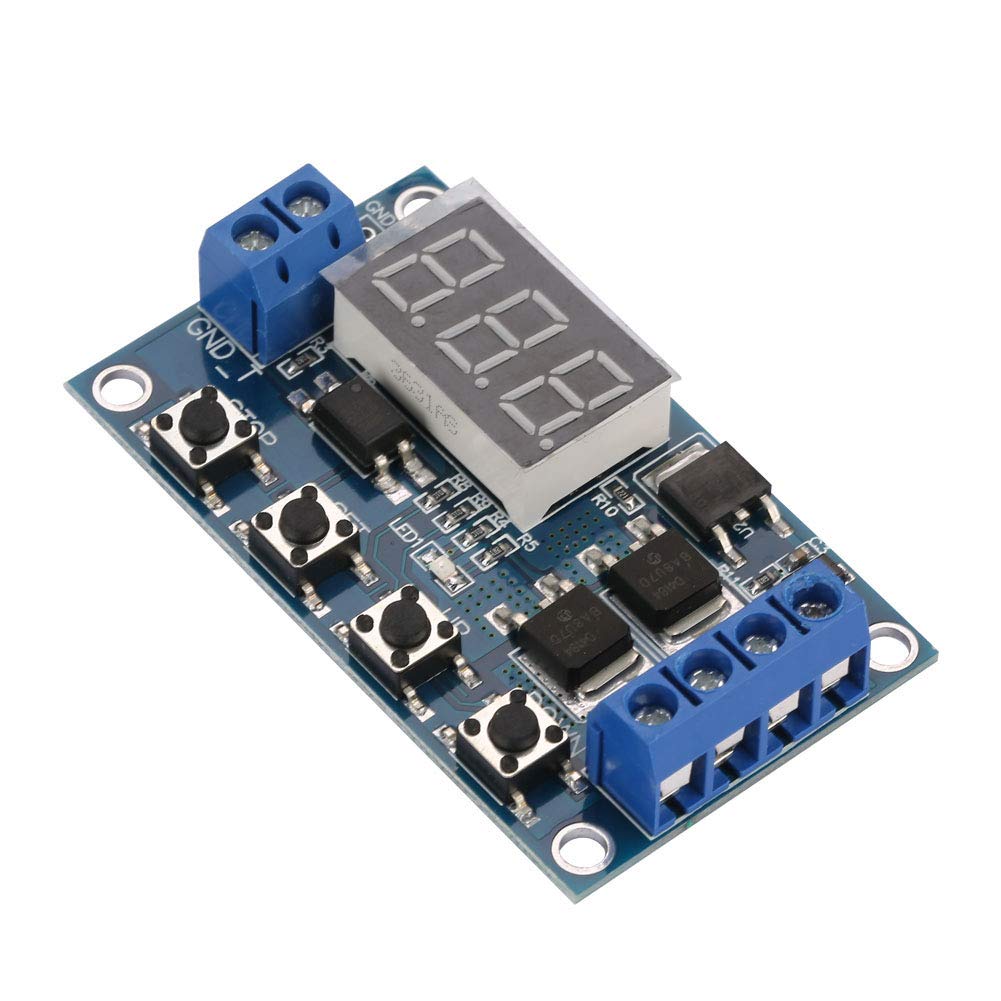 12V-24V Timer Relay Delay Controller Board - Adjustable Time Delay Relay with Dual MOS Control for Automotive, HVAC & Industrial Automation | Pulse Signal Cycle Timer Switch