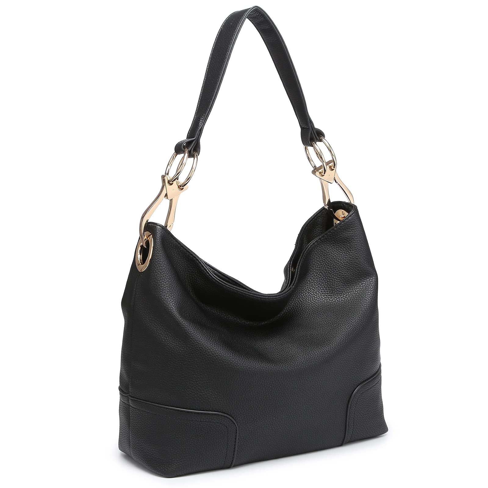 Dasein Women's Hobo Handbag - Soft PU Leather Slouchy Shoulder Bag with Top Handle & Pockets | Fashionable Tote Purse for Work, Travel & Everyday Use
