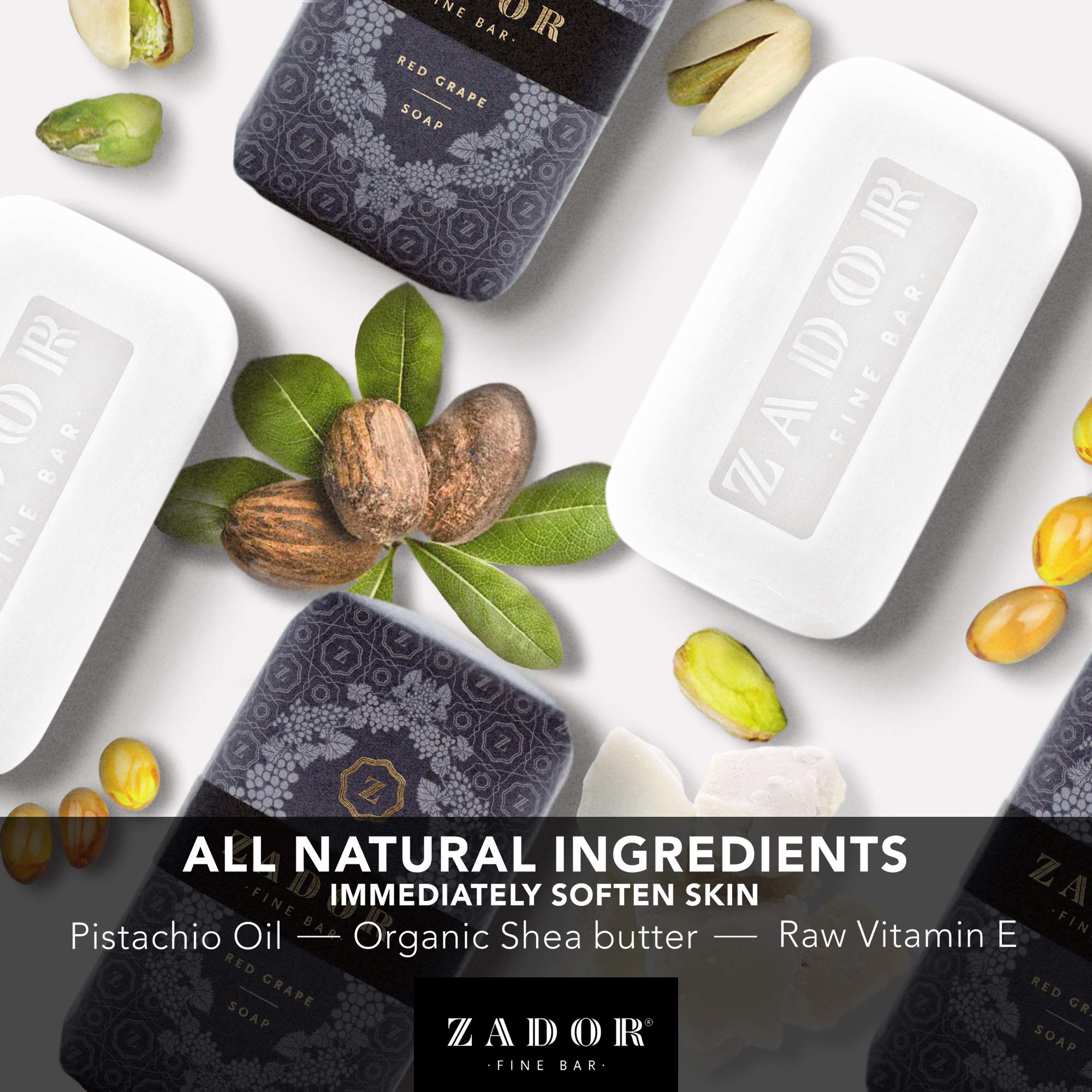 VOXXC Zador Luxury Scented Soap - Red Grape Fragrance | Handmade Natural Soap for Dry Skin | Perfect for Spa, Bath & Gift Giving
