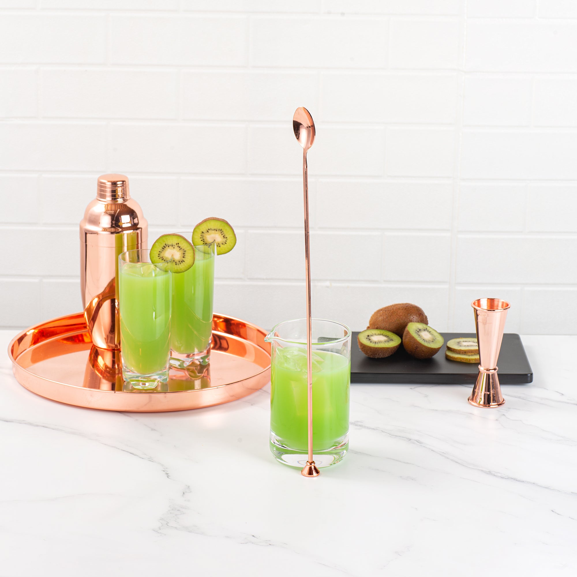 Premium Copper Plated Stainless Steel Muddler Bar Spoon - 16