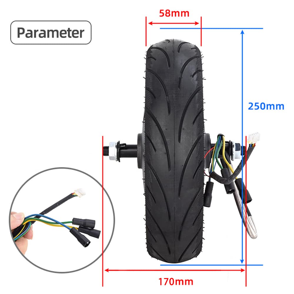 36V 500W Electric Scooter Motor Wheel - Replacement Rear Drive Tire Engine for Ninebot Max G30 - Perfect for Commuting & Last-Mile Transportation