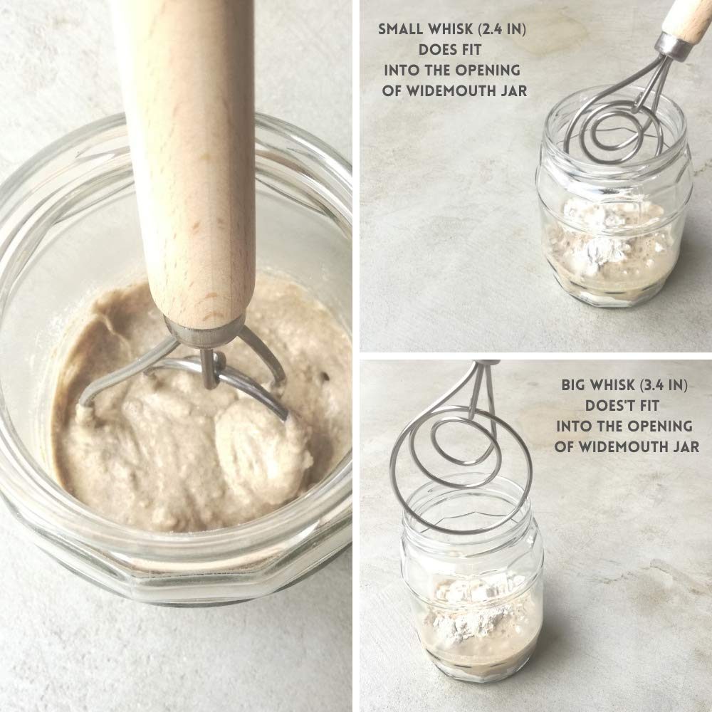 Premium Danish Dough Whisk - Hand Mixer for Bread Dough | Artisan Baking Tool | Made in Europe | Perfect for Homemade Bread, Pastries & Pizza Dough