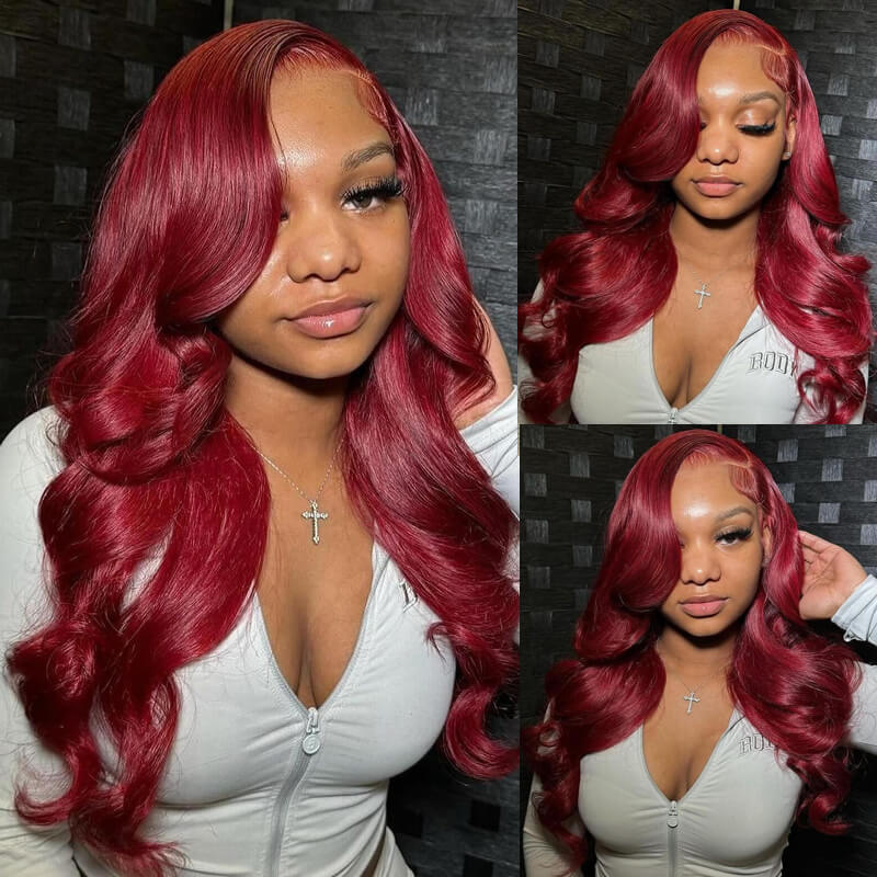 Eullair 28 Inch Body Wave Human Hair Wig with 13x4 Lace Frontal - Natural Wavy Colored Wig for Fall | Affordable & Cost-Effective Choice | Perfect for Daily Wear, Cosplay, and Special Occasions