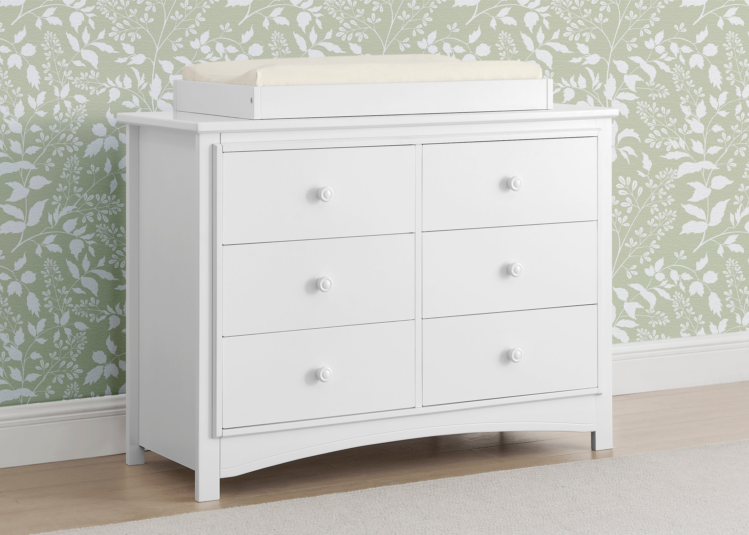 Perry 6 Drawer Dresser with Interlocking Drawers - Sturdy Wooden Bedroom Furniture for Closet Organization & Home Storage