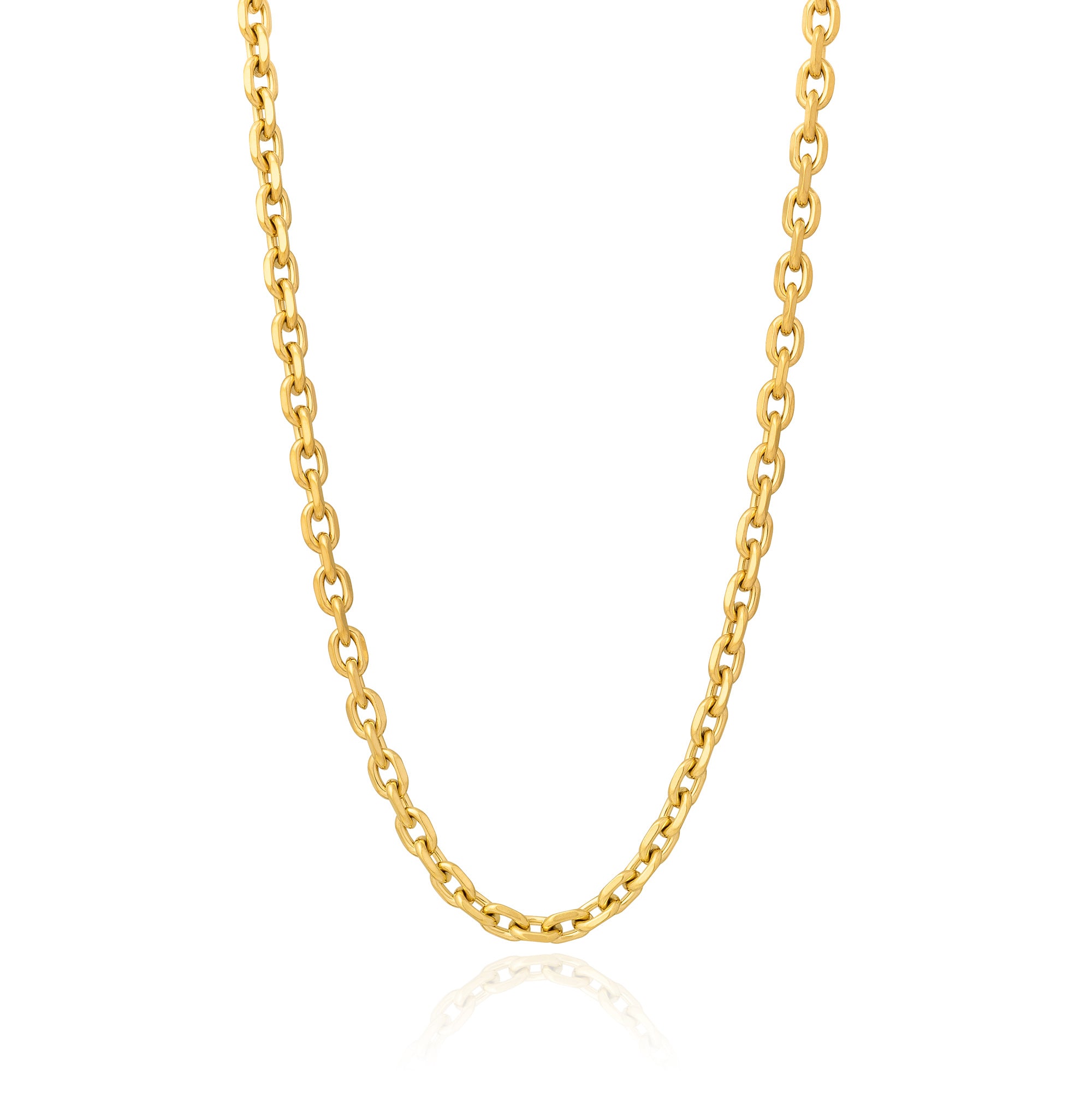 4.5mm Gold Cable Chain Necklace for Women - Dainty Layering Jewelry for Everyday Wear & Gift Giving
