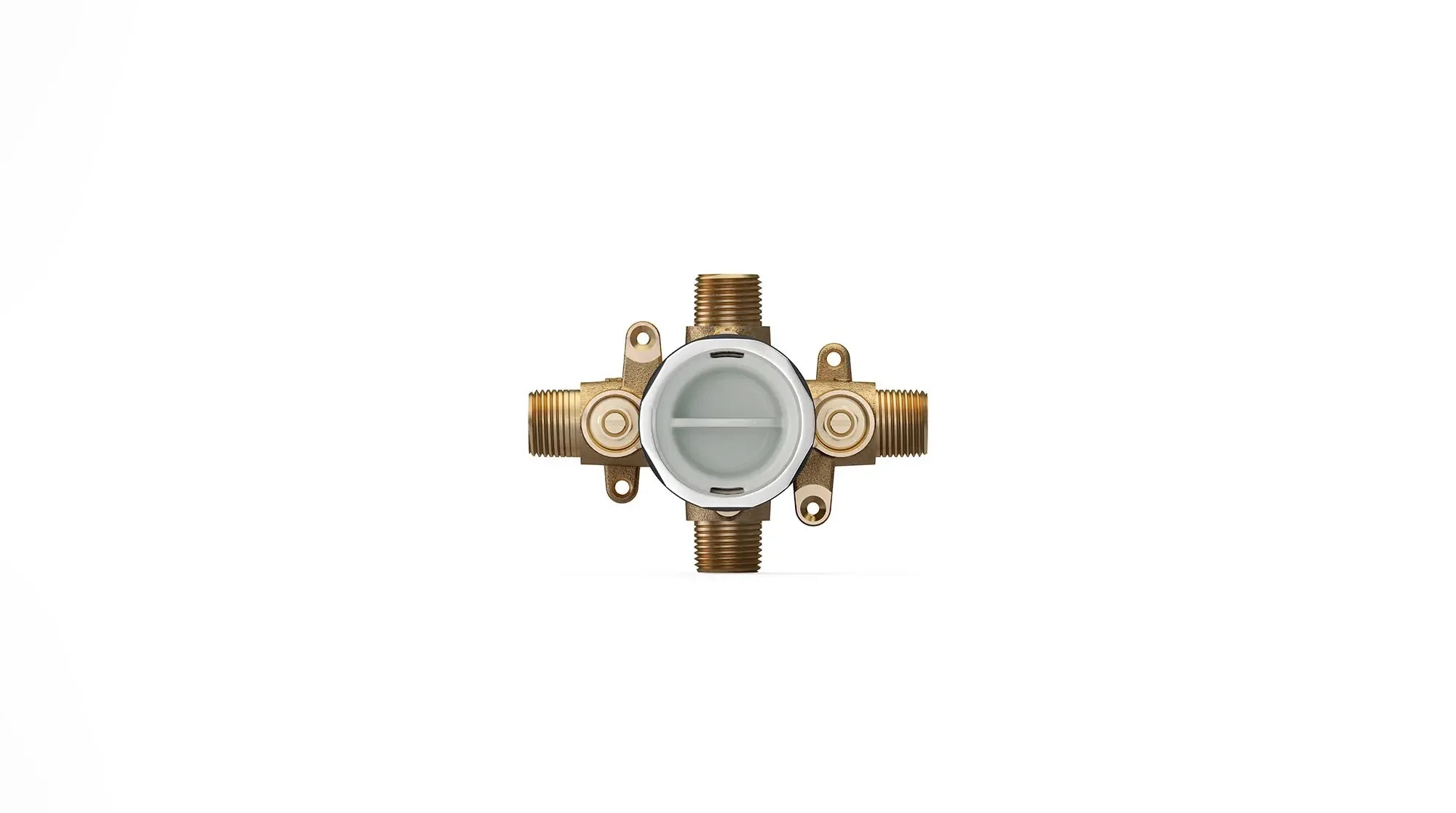 Flash® Universal Shower Rough-In Valve with Inlets/Outlets & Screwdriver Stops - Perfect for Bathroom Remodeling and DIY Plumbing Installations