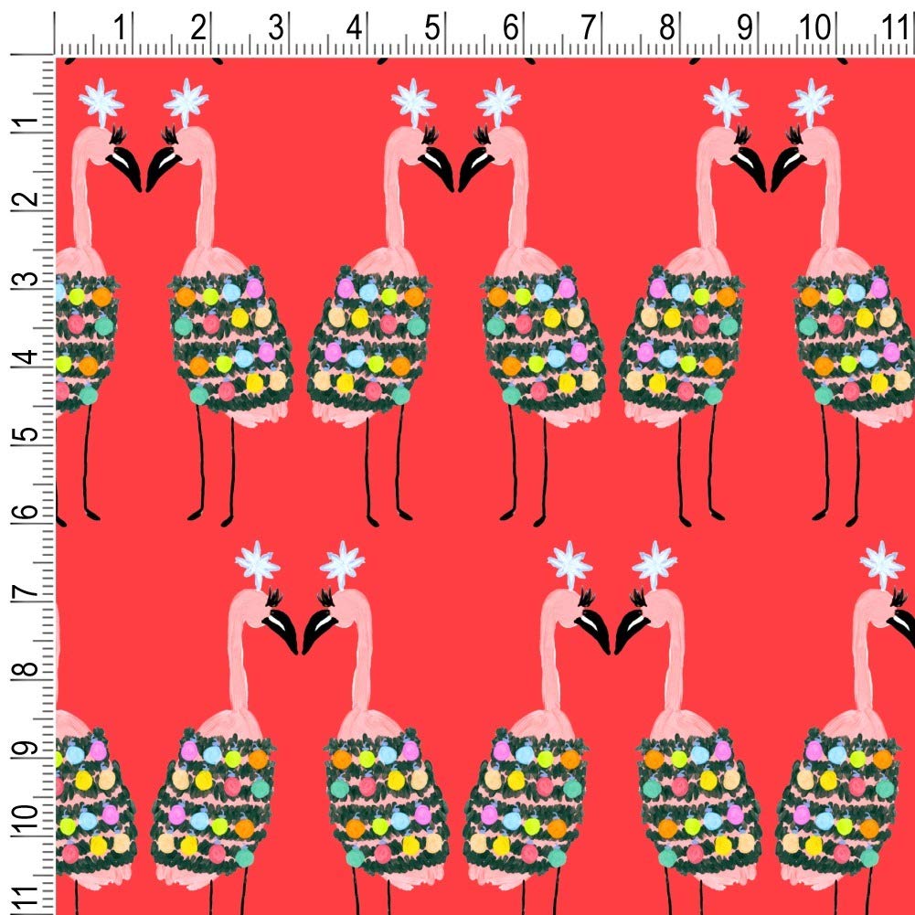 Christmas Flamingos Gift Wrap Wrapping Paper Rolls - Festive Holiday Wrapping for Presents, Party Decorations & Seasonal Crafts | GRAPHICS & MORE