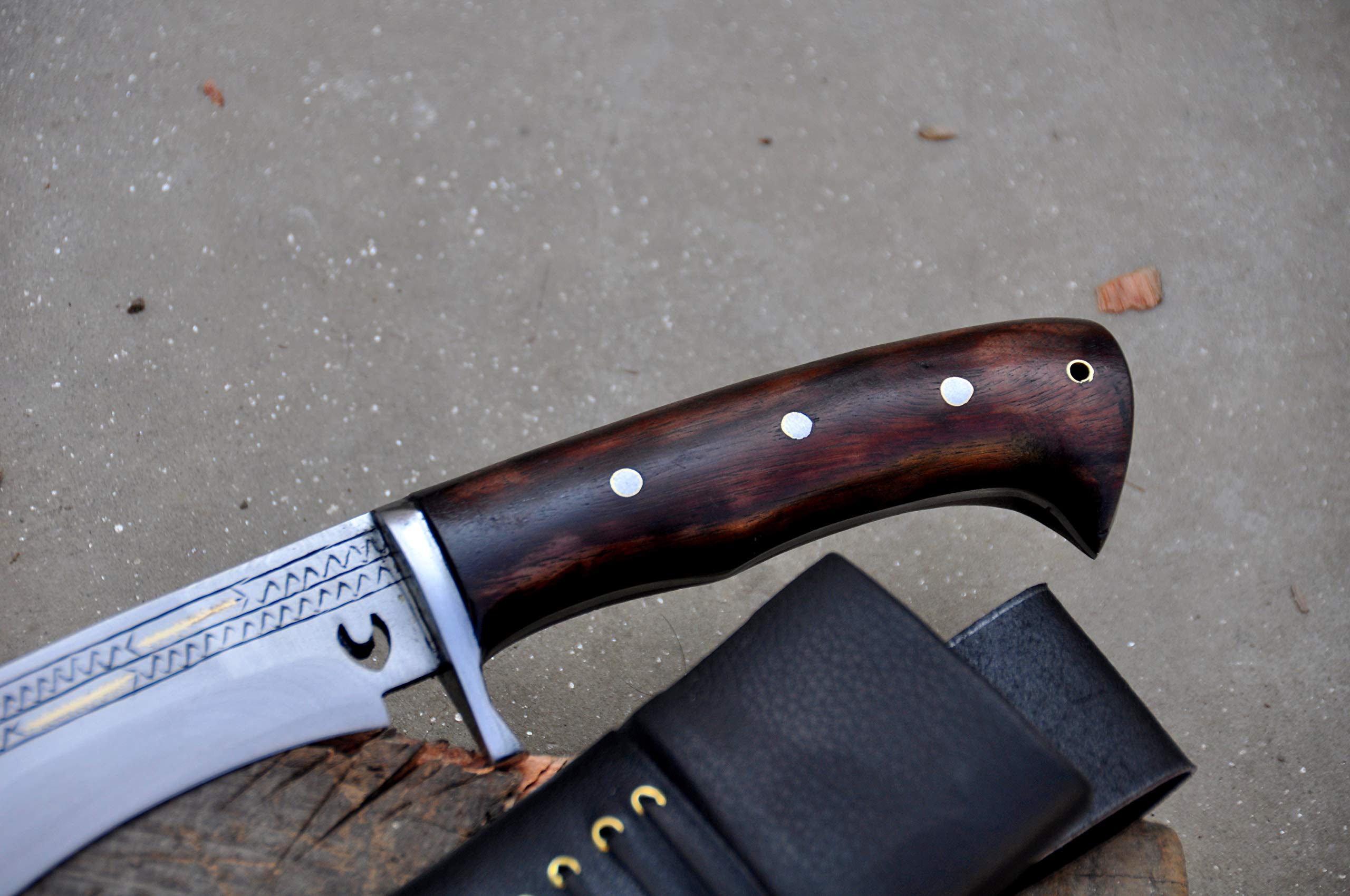 13 Inch Handmade Cheetlange Hunter Kukri Knife - Full Tang Fixed Blade with Tempered Sharp Edge - Perfect for Hunting, Camping & Outdoor Survival