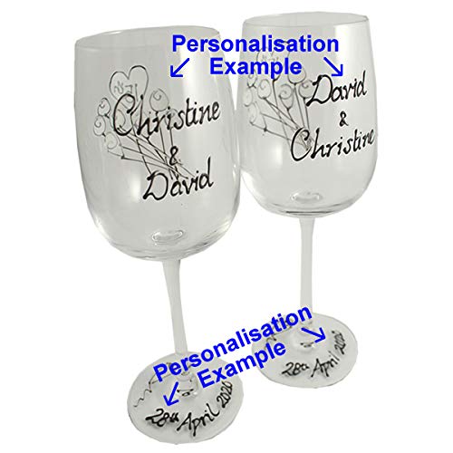 Dreamair 25th Silver Wedding Anniversary Gift Set - Elegant Wine Glasses & Photo Frame for Couples | Romantic Anniversary Gift Idea for Husband Wife | Perfect for Anniversary Celebrations, Parties & Home Decor