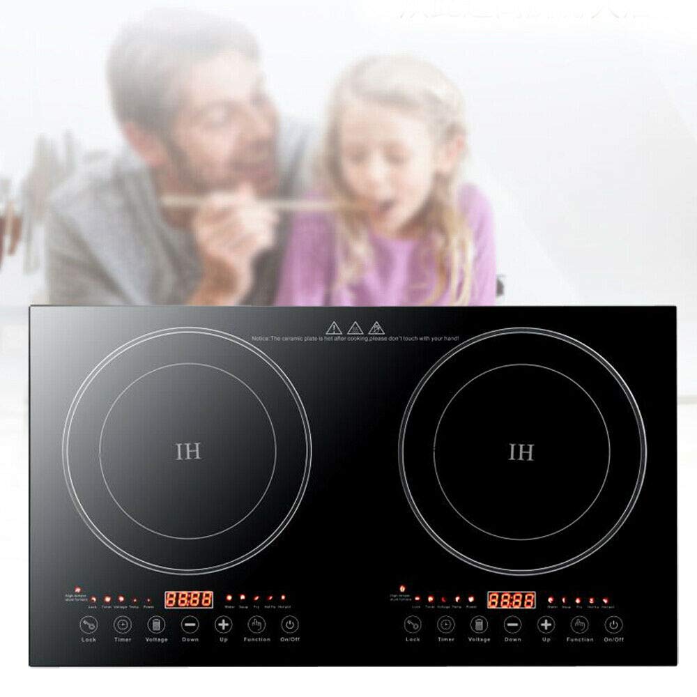 2400W Electric Dual Induction Cooktop - 2 Burner Countertop Stove with Digital Touch Control, 110V for Fast & Precise Cooking - Perfect for Home, Dorm, RV & Outdoor Use