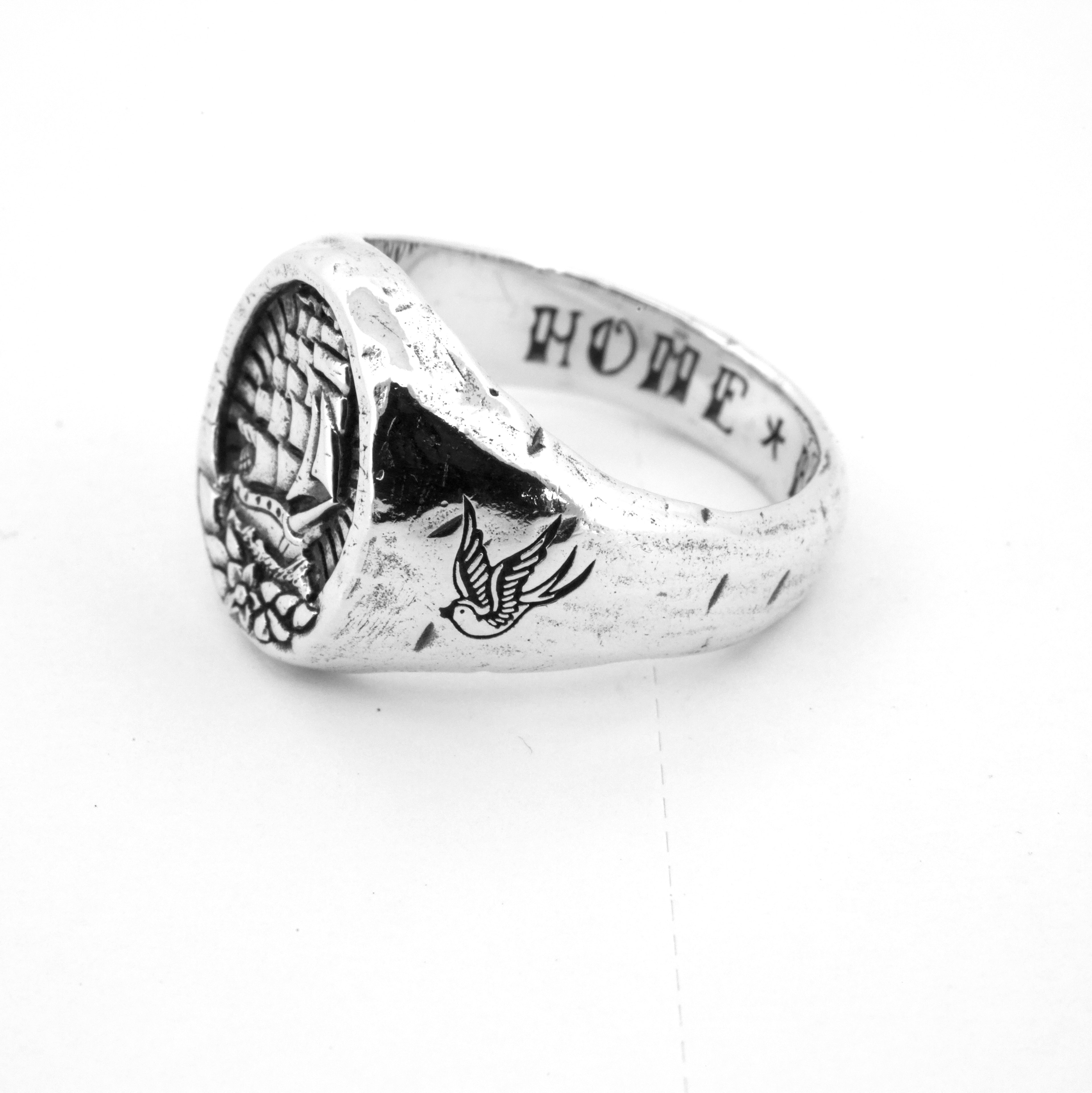 Homebound Signet Ring - Elegant Personalized Jewelry for Women & Men - Perfect for Engagements, Weddings & Special Occasions