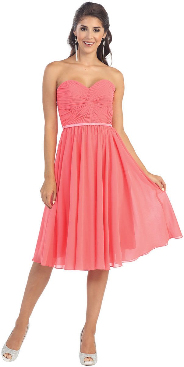 May Queen MQ1161 Cute Short Bridesmaid Dress - Flattering A-Line Wedding Party Gown for Bridesmaids, Flower Girls & Formal Occasions