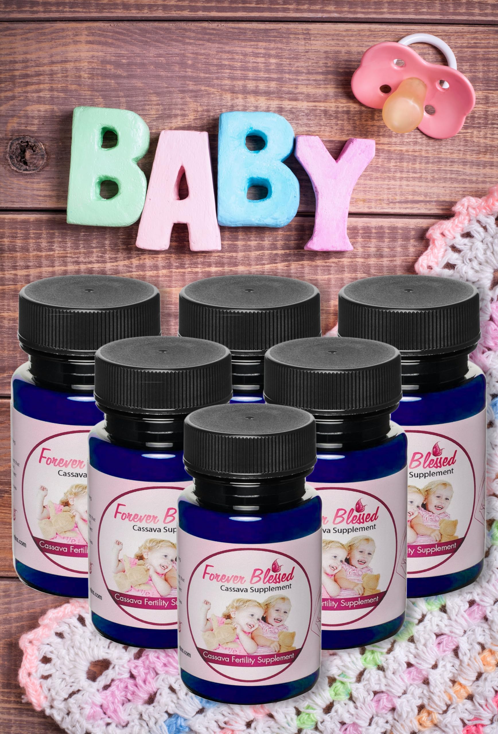 6 Month Supply Cassava Root Supplement for Fertility & Twin Pregnancy - Natural Vitamin Boost for Conception & Healthy Pregnancy - Ideal for Women Trying to Conceive or Expecting Twins