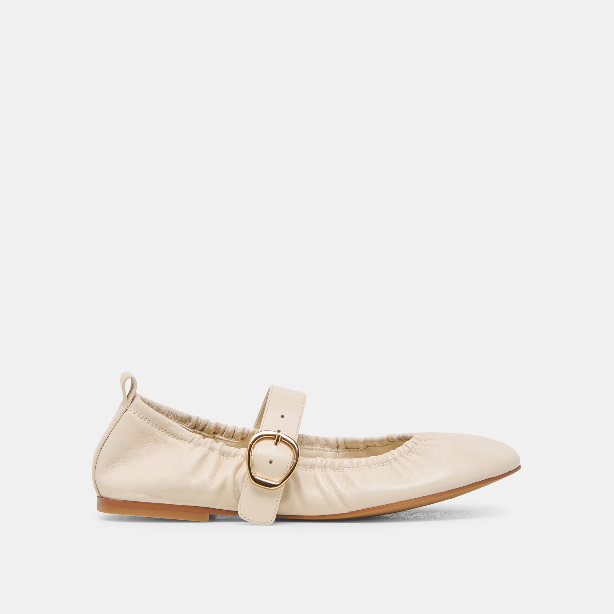 CAELY Women's Ballet Flats - Genuine Leather Comfort Shoes for Women - Bone Color - Perfect for Work, Travel & Casual Wear