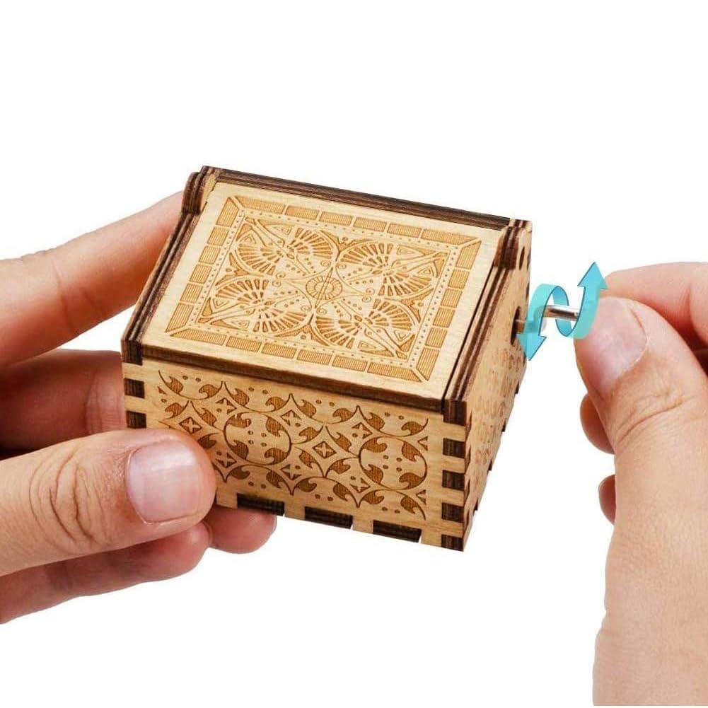 Hefonti Let It Go Music Box - Frozen Themed Hand Crank Musical Gift Box for Women, Plays Disney's Let It Go Song - Perfect Birthday Gift for Daughter, Wife, Girlfriend or Sister | Christmas Present, Home Decor, Nursery Room Music Box