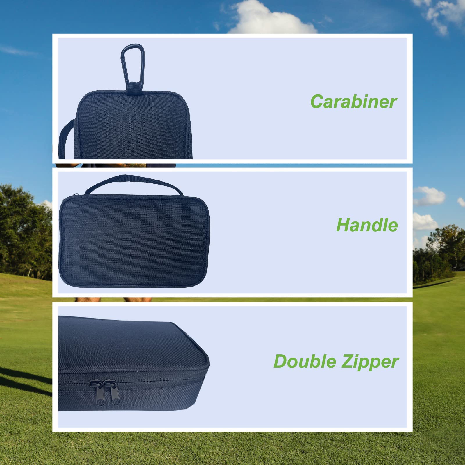 Premium Golf Ball Pouch & Accessory Organizer - Durable Golf Bag Essentials for Men - Perfect for Tees, Balls & Valuables - Ideal for Course, Range & Travel