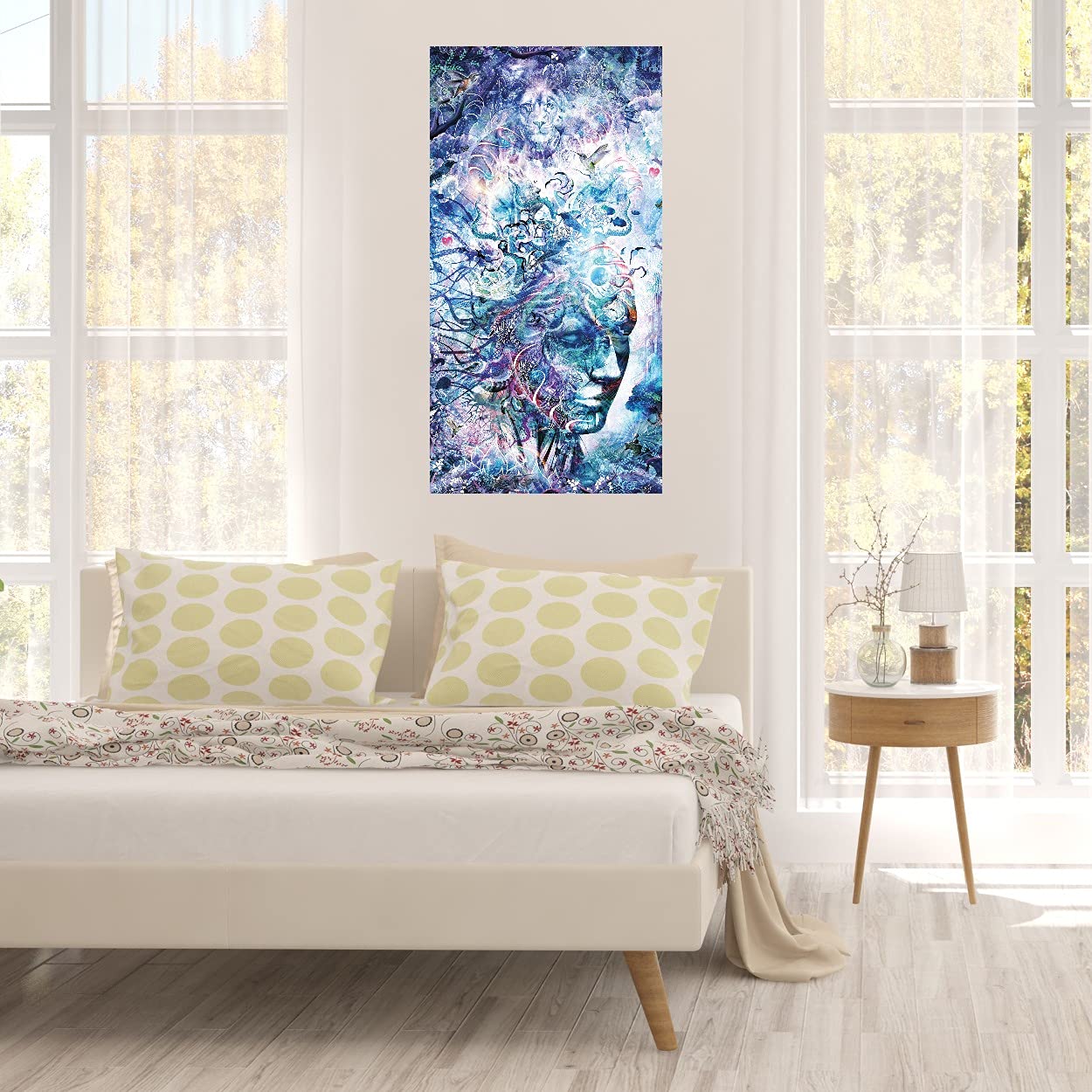 Dreams of Unity Canvas Wall Art by Cameron Gray - Modern Abstract Painting for Living Room, Bedroom, Office Decor - Ready to Hang 21x40 Inch - Perfect for Home, Office & Commercial Spaces