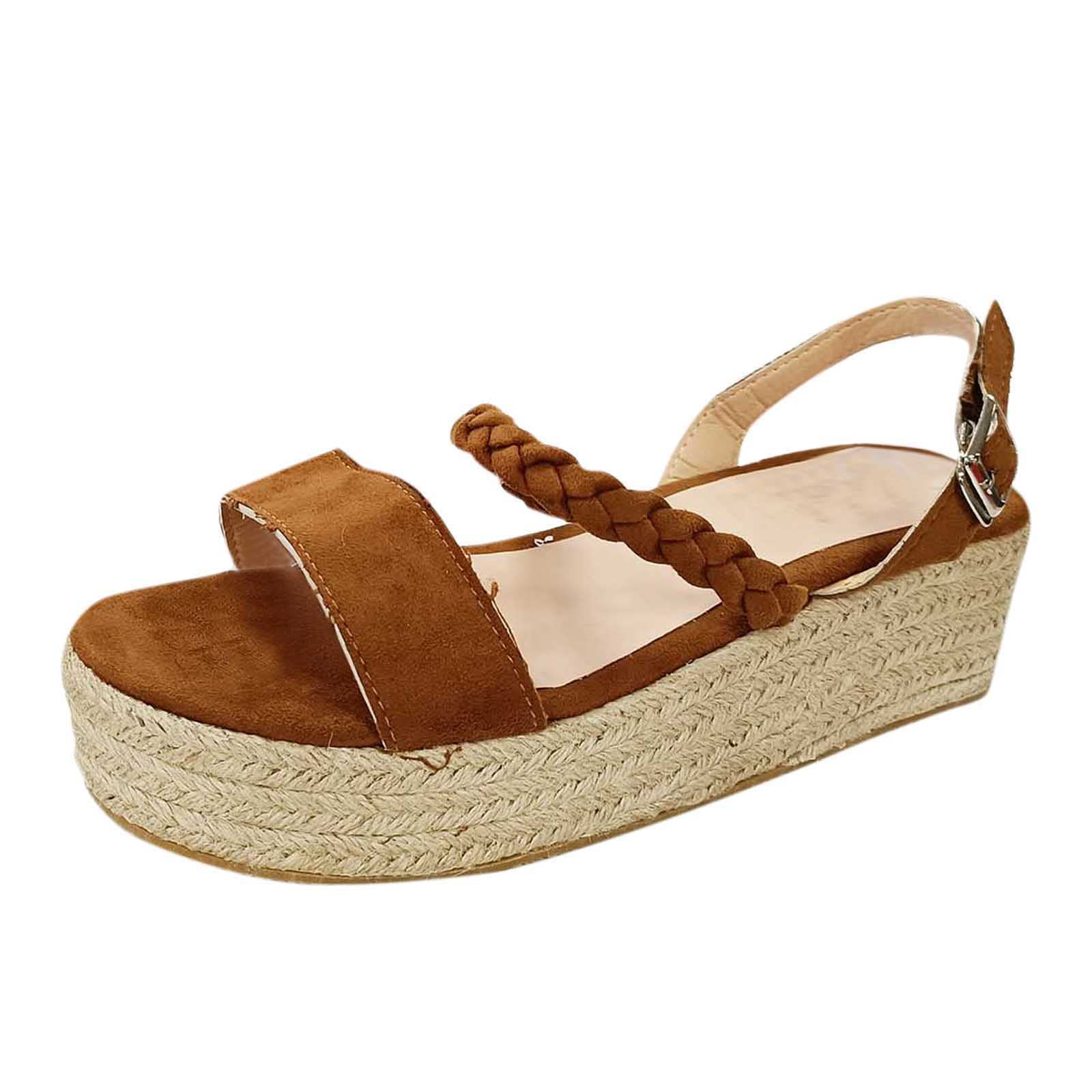 Women's Casual Roman Wedge Sandals - Beach & Walking Shoes