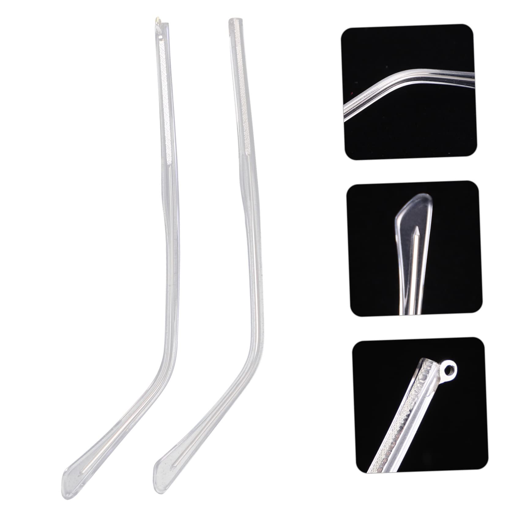 ABOOFAN 2 Pairs Universal Glasses Replacement Arms & Legs - Adjustable Eyeglass Temple Hinges & Clips for Kids & Adults - Perfect for Reading, Driving & Outdoor Activities