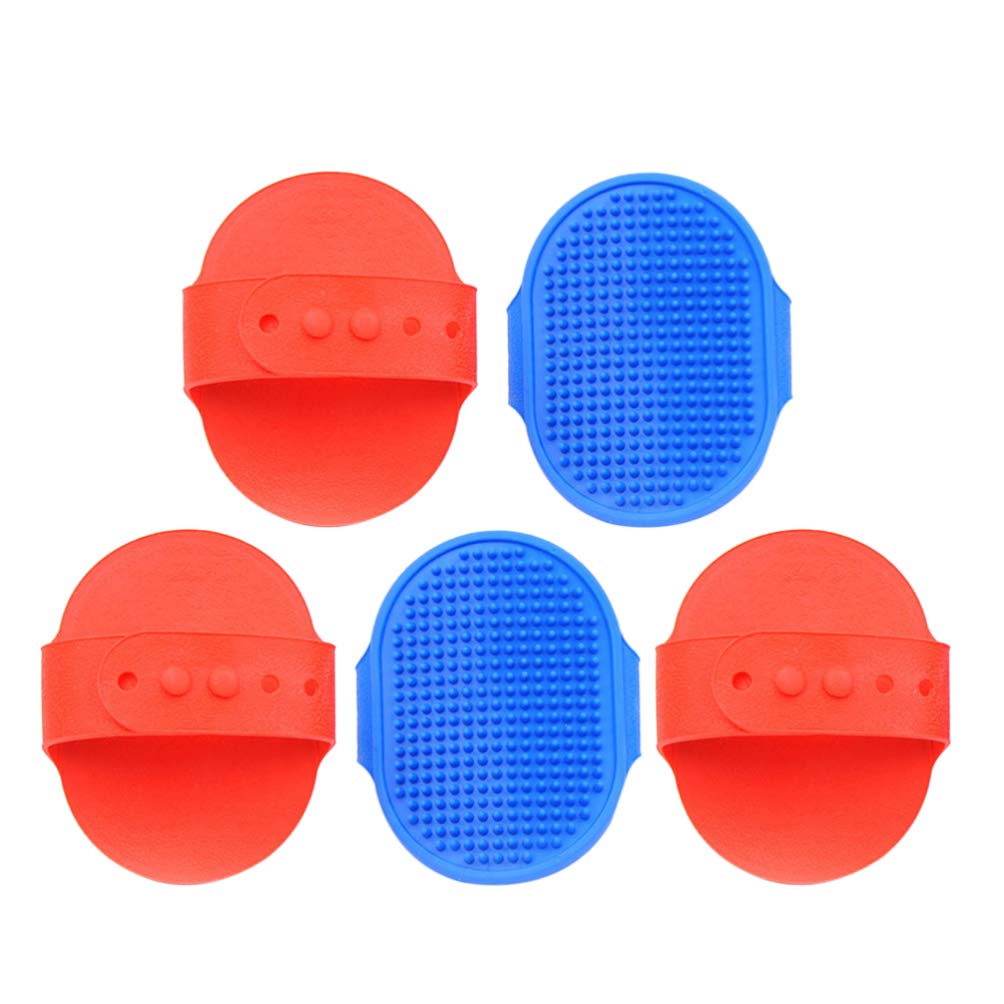 Balacoo 5-Pack Grooming Gloves for Dogs & Cats - Silicone Bath Mitts, Pet Shampoo Brush & Washing Mitt - Perfect for Bathing, Shedding Control & Massage (Random Colors) - Ideal for Home Grooming & Professional Pet Care